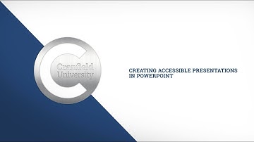 Creating accessible presentations: Making your PowerPoint slides accessible