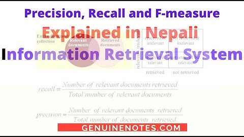 Precision|Recall|F-measure|Information Retrieval Evaluation explained in Nepali| B.Sc.CSIT 7th Sem