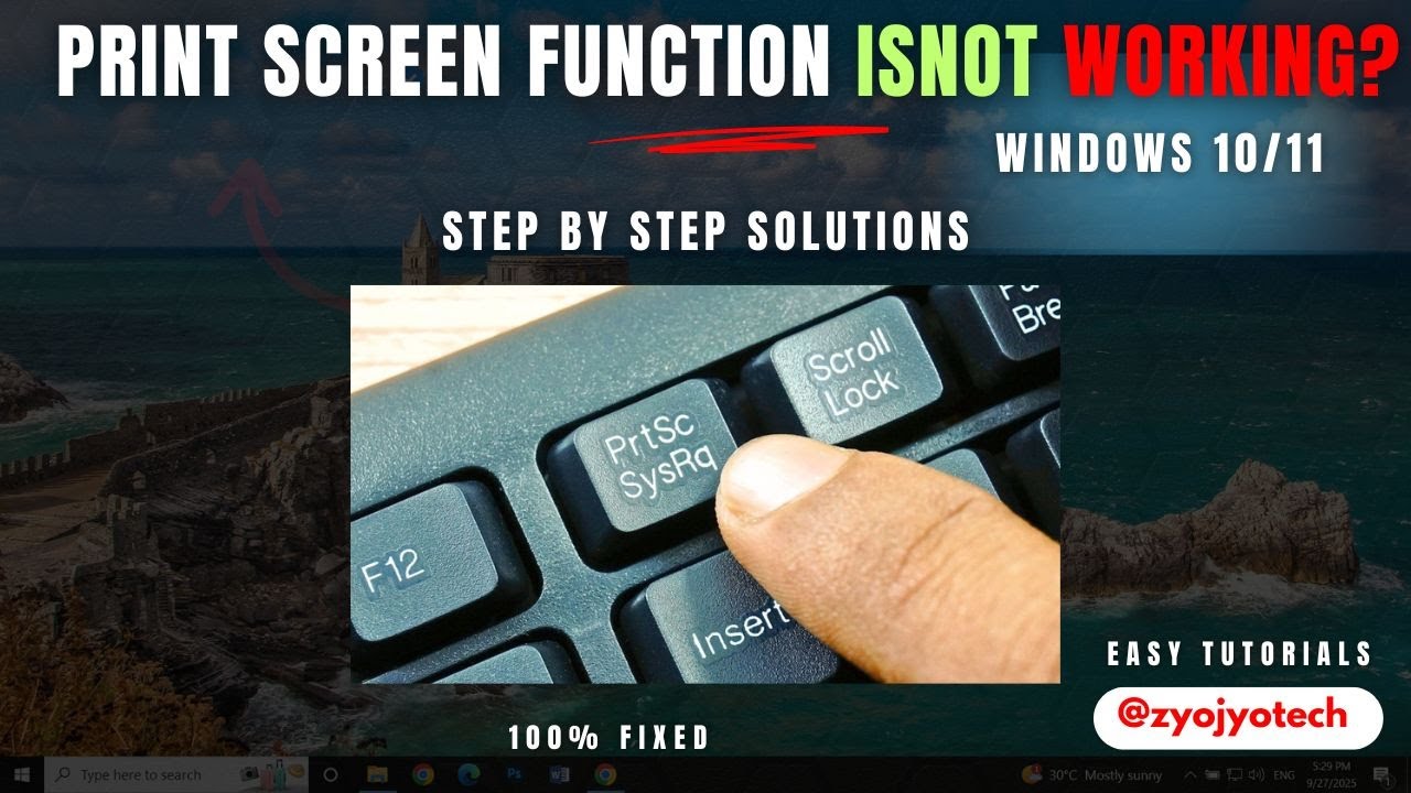 How to solve Print Screen Not Working in Windows 10/11 - YouTube