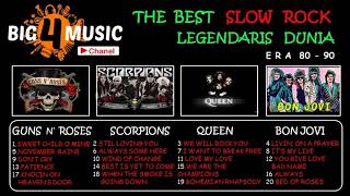 Kumpulan Lagu Slow Rock Era 90'an BON JOVI, SCORPIONS,  GUNS N' ROSES, QUEEN