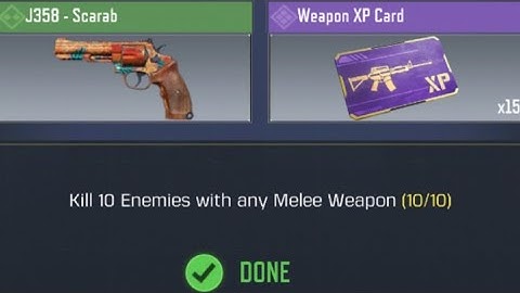 Call Of Duty Mobile Kill 10 Enemies with any Melee Weapon Task Complete