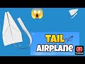 Make Tail Paper Airplane That Fly Far | Paper Plane 🤩#shorts #youtubeshorts #craft #viral #video 