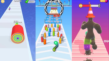 Layer Runner vs Gummy Worm Go vs Blob Runner 3D | All Levels Gameplay Walkthrough (iOS & Android)