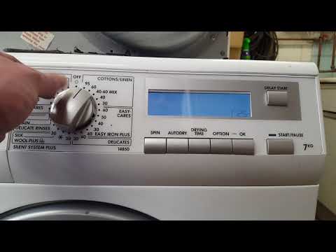 Aeg washer dryer test mode and error reading and resetting