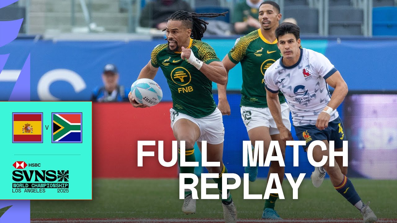 Blitzboks don't hold back 🔥 Spain v South Africa | HSBC SVNS Los Angeles 2025 | Full Match Replay