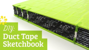 DIY Duct Tape Sketchbook | Coptic Stitch Bookbinding Tutorial | Sea Lemon