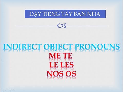 Video: Làm thế nào để bạn làm đại từ tân ngữ trực tiếp và gián tiếp trong tiếng Tây Ban Nha?