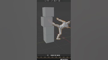 how to make a Character kick objects in blender #blender #3danimation #tutorial #shorts