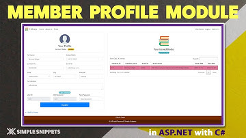 User Profile Module of E-Library Management Website in ASP.NET with C# programming & MS SQL Database