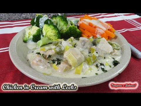 Video: Chicken With Leeks And Sour Cream Sauce