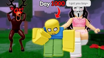 99 Nights in the Forest But a HACKER E-GIRL Carried Me To Day 1000 (MEMES)