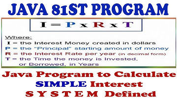 java 81st program||Java program to calculate simple interest system defined|| #AEA_ANAND_SHAW