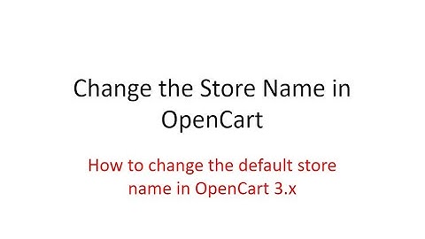 opencart#009 How to change the default store name in OpenCart