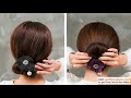 How to use Floral Bowknot Bun Holder to make Bun Hairstyle ？