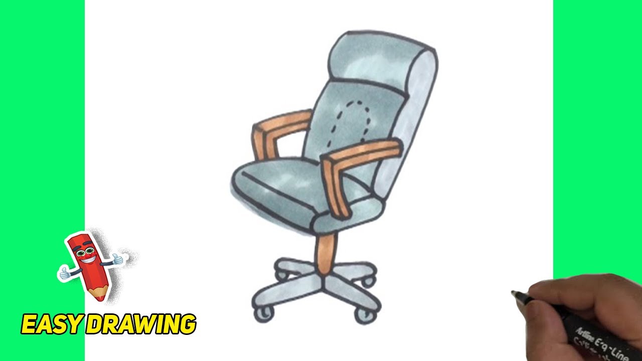 Office Chair drawing stock vector Illustration of chair  24087459