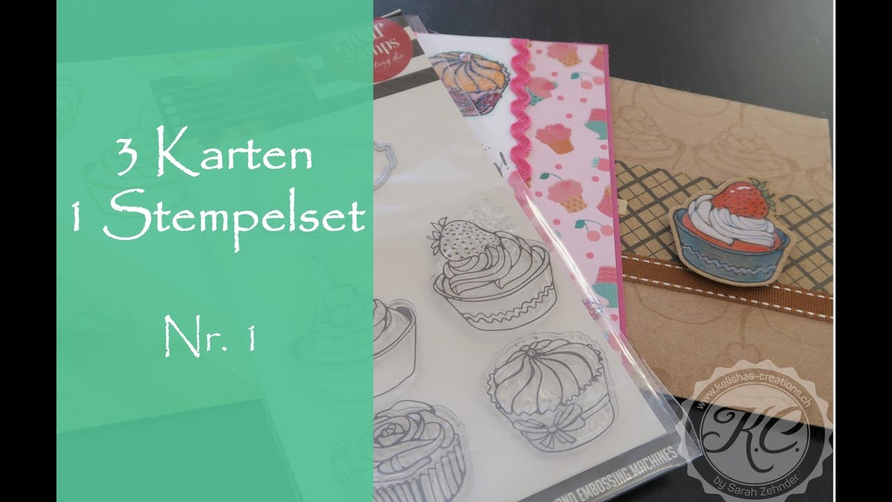 3 Karten 1 Stempelset - YouTube