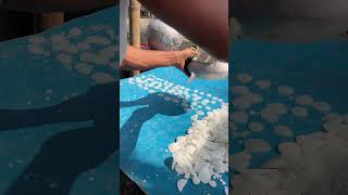 Traditional dry village sweet Batasha made by heating sugar and water