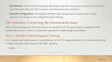Resolving 500 Errors When Serving Static Content with Custom App Pool Accounts in ASP.NET