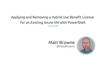 Applying And Removing A Hybrid Use Benefit License For An Existing Azure VM With PowerShell