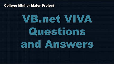 Project VIVA vb.net Interview Question and Answers | Final Year Project VIVA | 4k #highblix