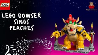 Bowser Sings Peaches Song (The Super Mario Bros. Movie) - LEGO Stop Motion