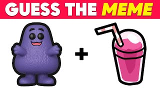 Guess The Meme by Emoji | Grimace Shake Meme, One Two Buckle My Shoe, Skibidi Dom Dom (Part 2)