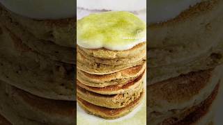 Fluffy Oat Flour Matcha Pancakes🍵🥞 #pancake #pancakes #matcha