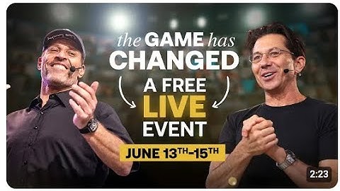 The Game Has Changed Tony Robbins & Dean Graziosi |Register Your Free Seat