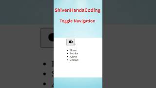 Toggle Navigation using HTML, CSS and JavaScript