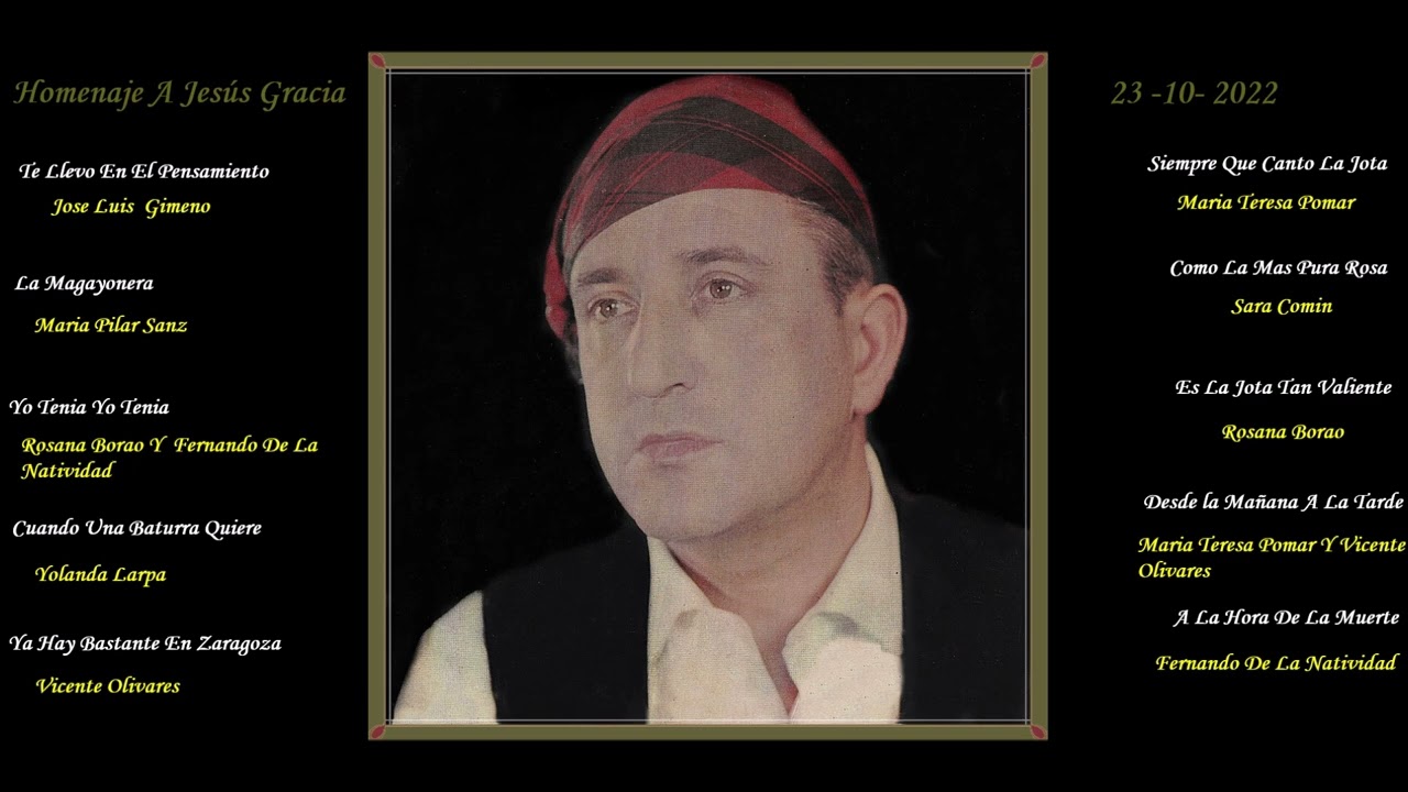 Homenaje a  Jesus Gracia . 23 - 10  - 2022 .