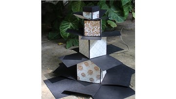 Square tower explosion box |Greet with Reet