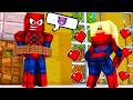 MENINA ARANHA DANÇOU para O HOMEM ARANHA e ELE BEIJOU ELA no Minecraft