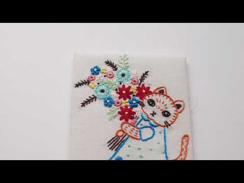 刺繍の額装方法(ハガキサイズ) - YouTube