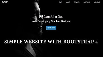 Simple Bootstrap 4 Responsive Website | Basic HTML Website | Website Tutorial for Beginners
