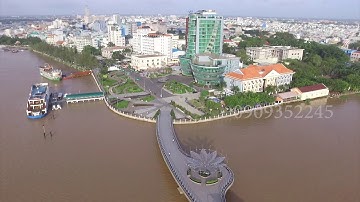 Flycam Cầu Đi Bộ Cầu Tình Yêu Bến Ninh Kiều Thành Phố Cần Thơ