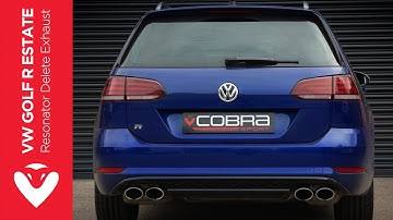 VW Golf R Estate Mk7.5 Resonator Delete Exhaust Pipe Sound by Cobra Sport