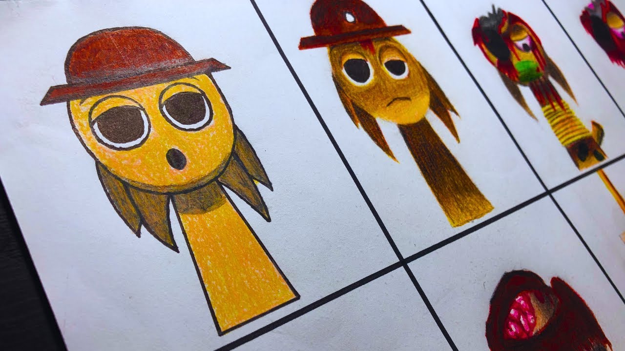 Drawing Incredibox Sprunki : Phase 1 to Phase 12 [Tunner] Sprunki Mix ...