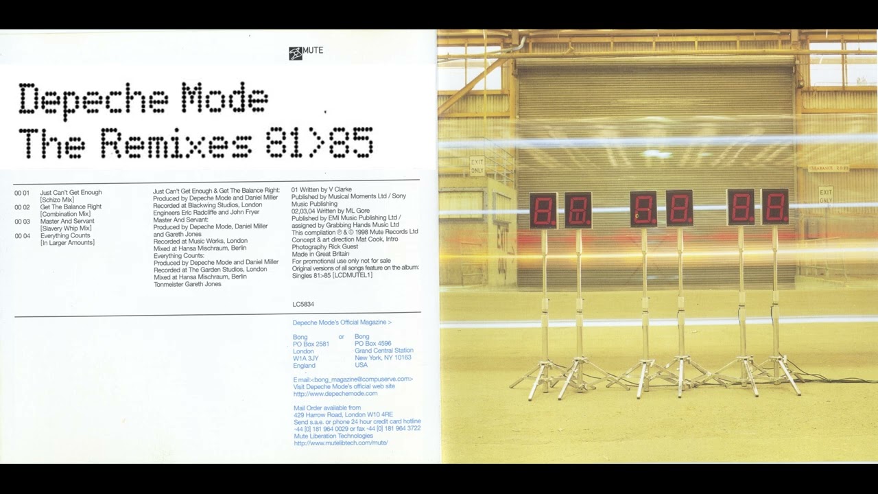 Depeche Mode - The Remixes 81 - 85 - PLCDMUTEL1 - YouTube Depeche Mode - The Remixes 81 - 85 - PLCDMUTEL1 - YouTube