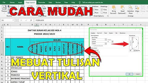 Cara Mudah Membuat Tulisan Vertikal pada Tabel di Ms Excel