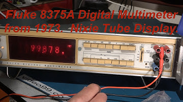 Work on 1973 Digital Multimeter with Nixie Tube display.  Fluke 8375A.