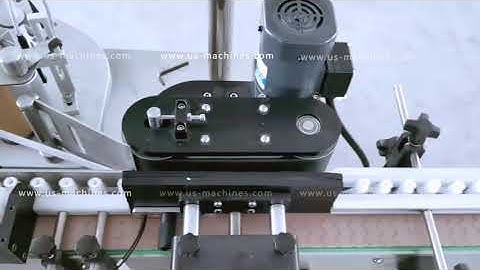 Small round bottle vials horiztonal high speed spacing feeding labeling machine labeling video