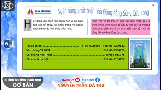 Cơ bản Khoá 243 Đề 2 Word | Viền cạnh 3 nét, bạn đã gặp chưa? | CC Ứng dụng CNTT