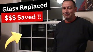 How to REPLACE the GLASS in your VINYL WINDOW - Money Saving DIY FIX - Easily Repair a Broken Window