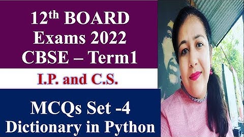 MCQs on Dictionary in Python, Term1 Exam Preparation for 12 C.S. and I.P. #ip #cs #mcq #cbse