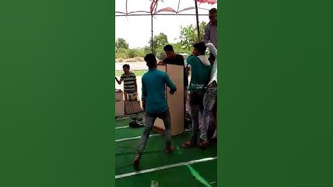 Funny Video of Man Flying with Tent Pole in a Function
