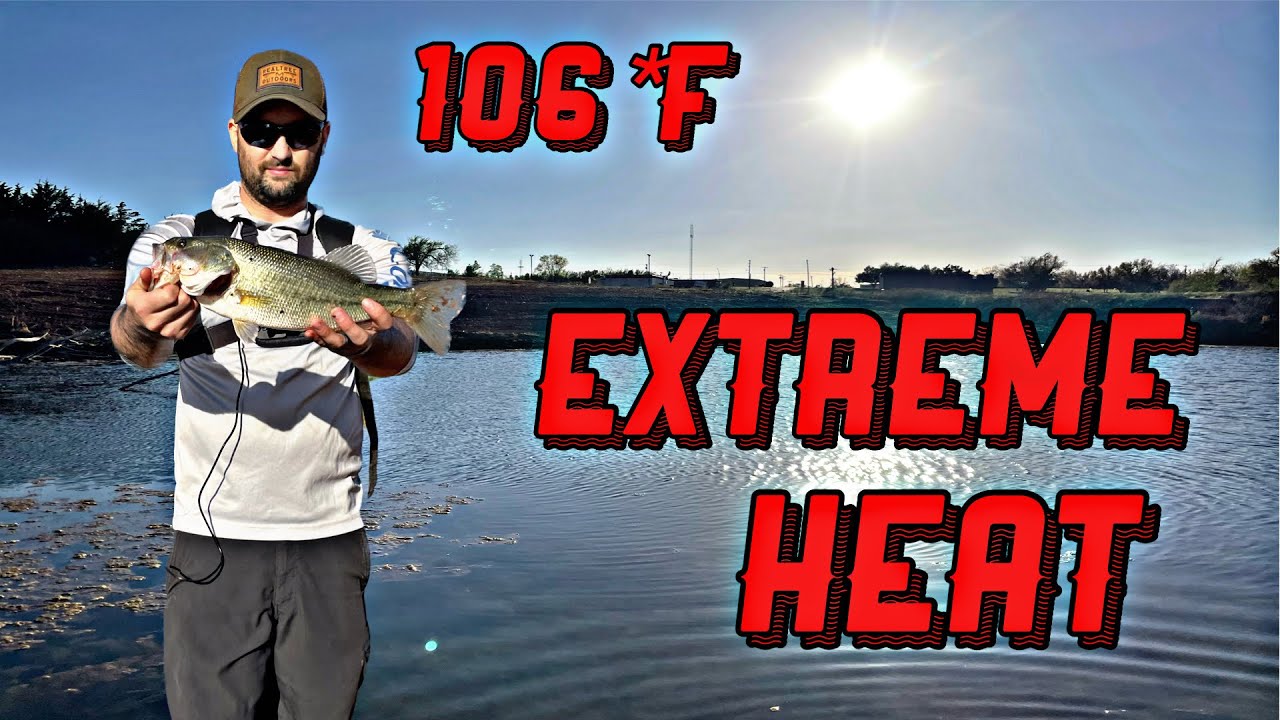 Chasing Bass in SCORCHING Heat: 106 Degree POND FISHING in Oklahoma #fishing #bassfishing #summer