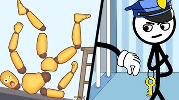 STICK RUBBER PUZZLE vs KICK & BREAK THE RAGDOLL GAMES,ASMR For you Gameplay, Trailer Videos.