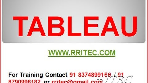 Tableau Tutorial Part 01: Introduction