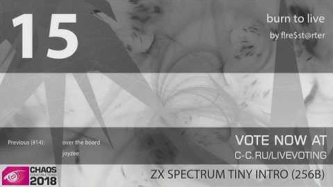 CC18 Live: ZX Spectrum Tiny Intro (256b) - #15 - 