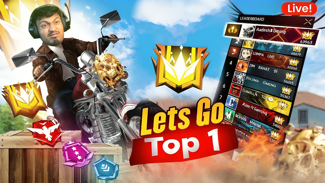 🔴 LIVE | Top 1 Grandmaster Push 🔥 | Free Fire Shorts Live 
